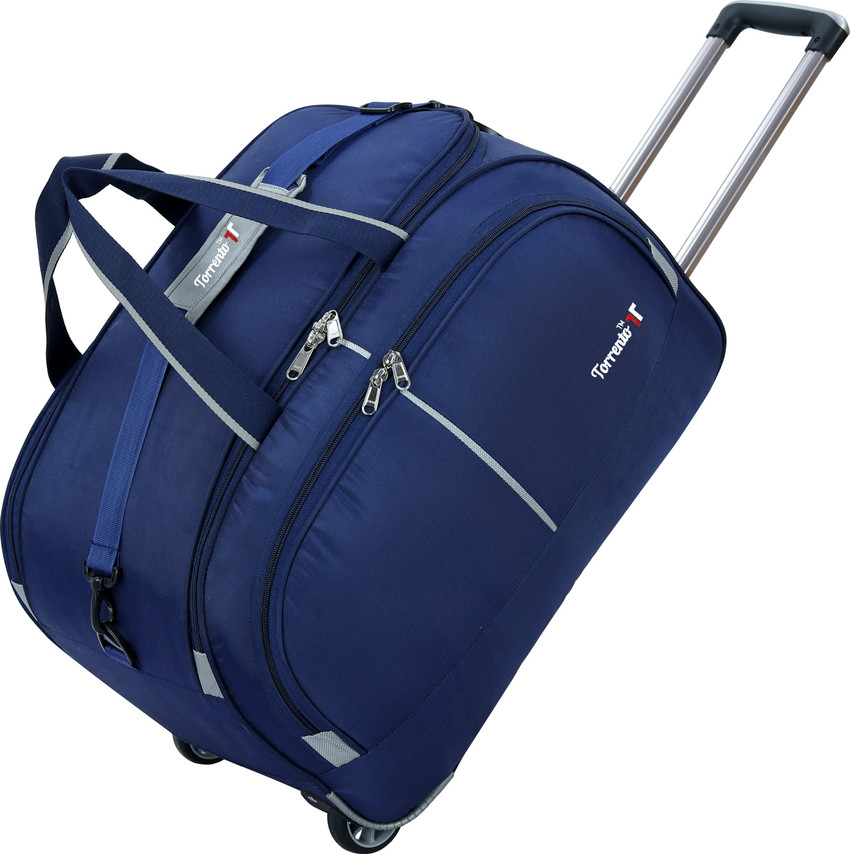 TORRENTO Expandable 65L Trolley Luggage Bags For Men Women Travel Duffel cabin With Wheel Duffle Bag Duffel With Wheels Strolley BLUE GREY Price in India Flipkart