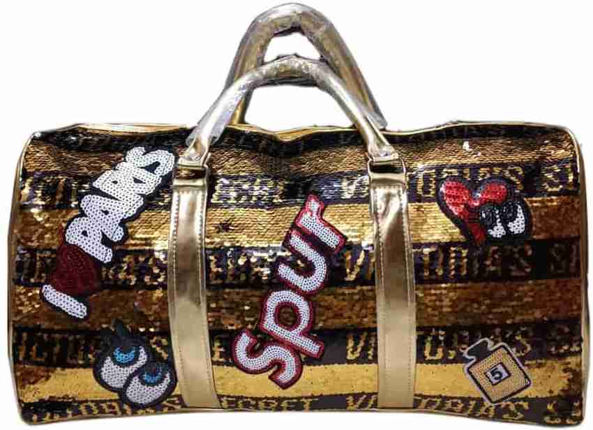 Large sequin shop duffle bag