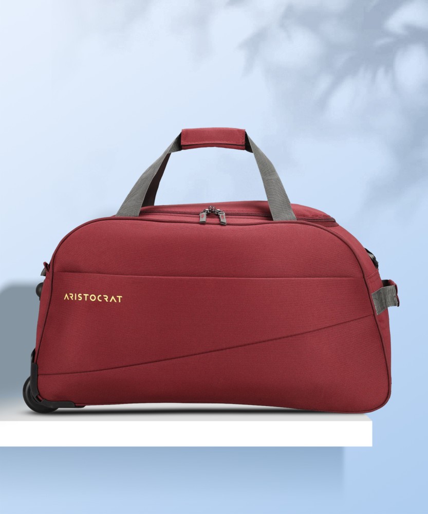 ARISTOCRAT ROOKIE DFT 62 E RED Duffel With Wheels Strolley Red Price in India Flipkart