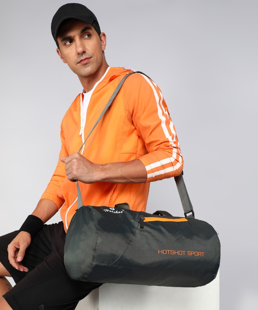 Gunmetal Puffer Duffle Gym Overnight Bag