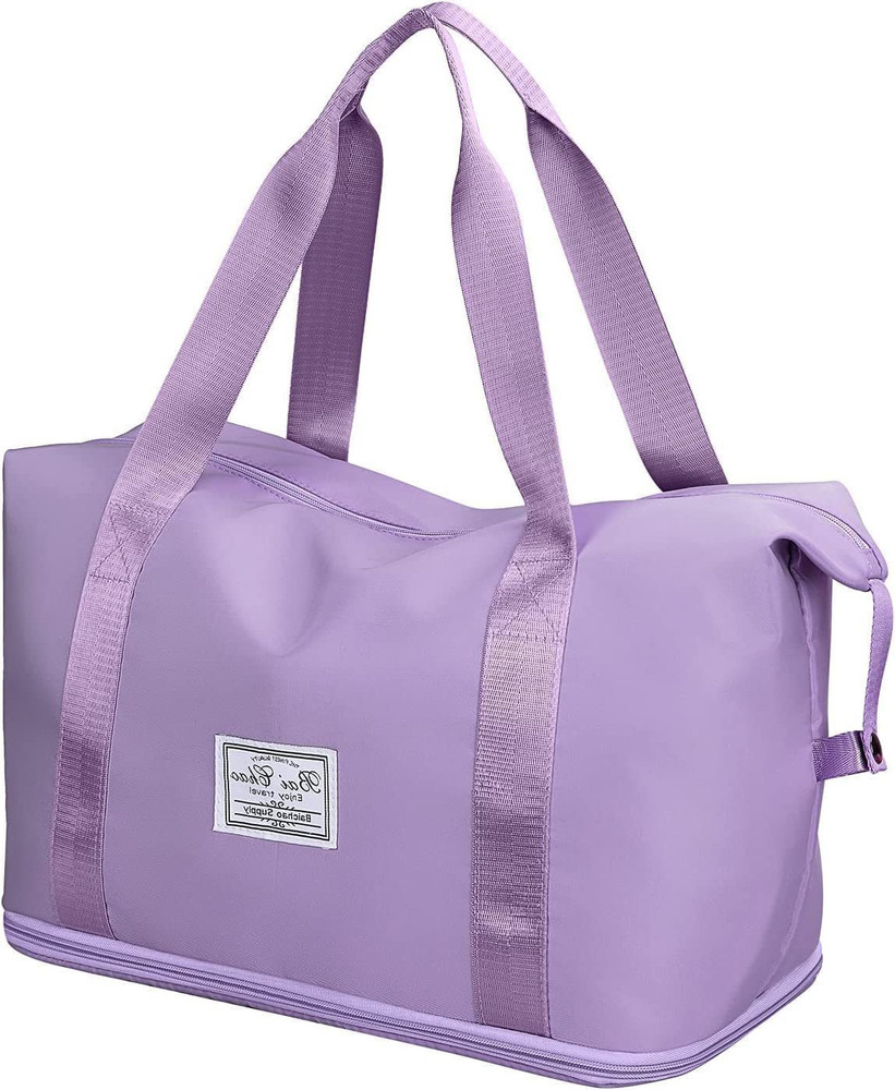 Lavender duffle top bag