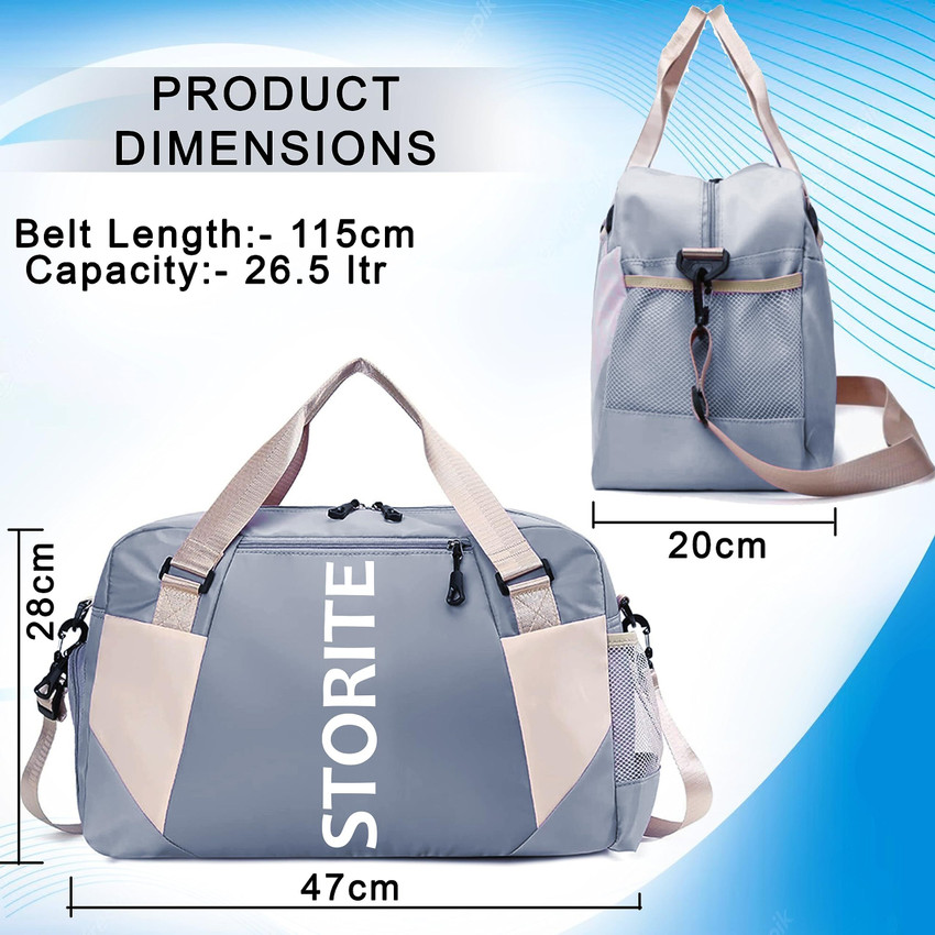 STORITE Nylon 47 Cm Travel Duffle Bag Sports Shoulder Bag for Women Gym Duffel Bag