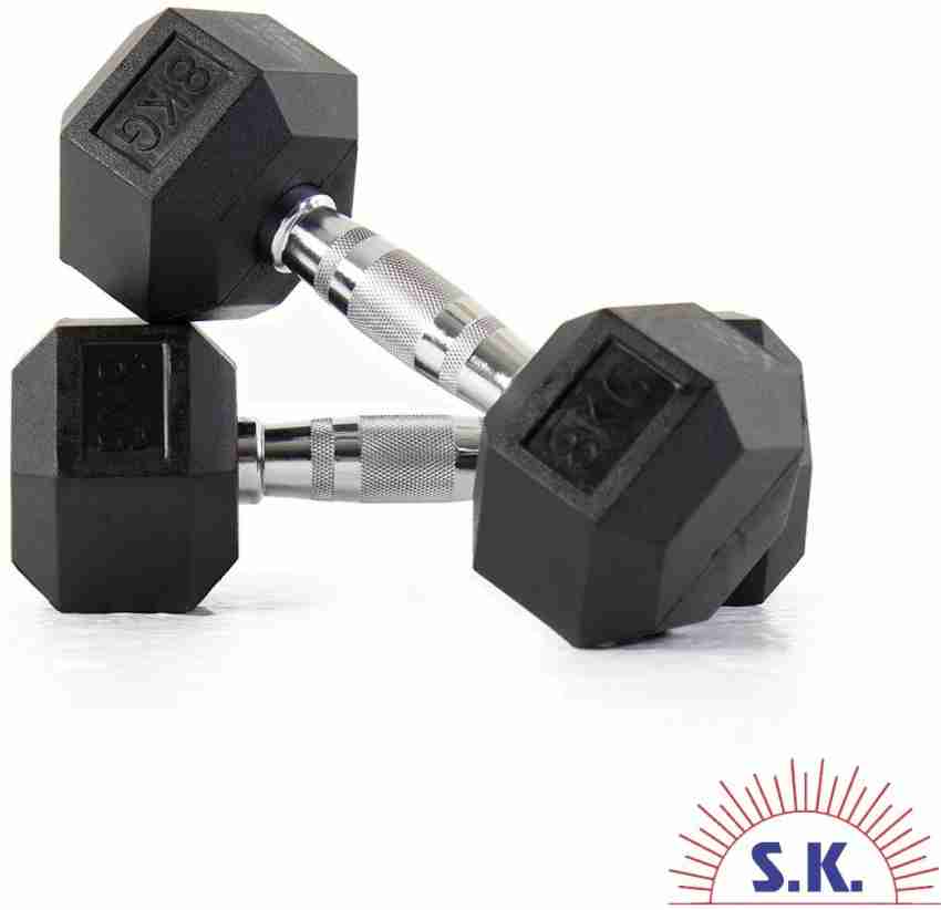 s k traders 8 KG HEX DUMBBELLS Pair Fixed Weight Dumbbell Buy