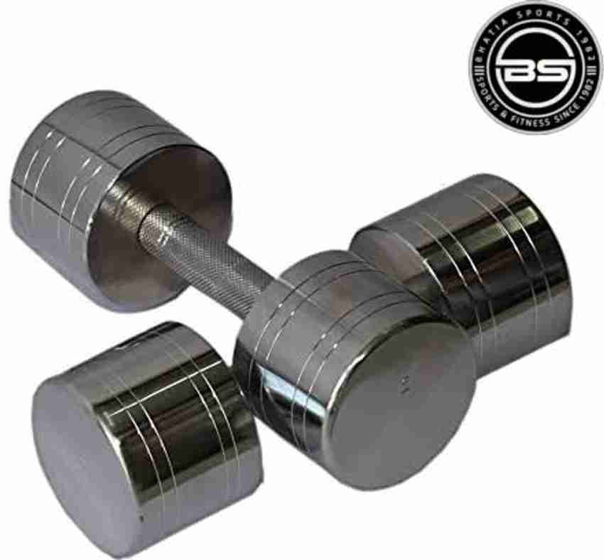 Bhatia Sports Steel dumbbell 10kg set of 2 10kg X 2 20kg Fixed