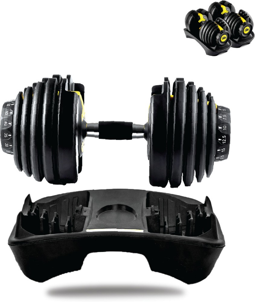 Buy Home GYM Set: Workout Bench + 2x 55lbs Adjustable Dumbbells