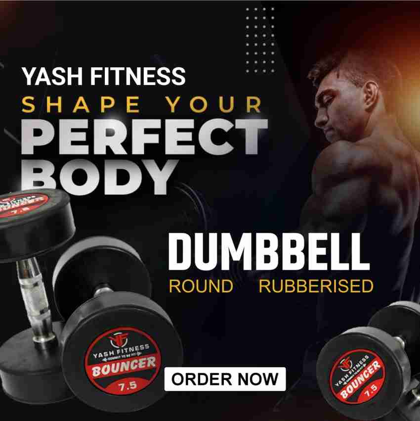 yash fitness 7.5 KG BOUNCER ONE PAIR DUMBBELL Fixed Weight Dumbbell