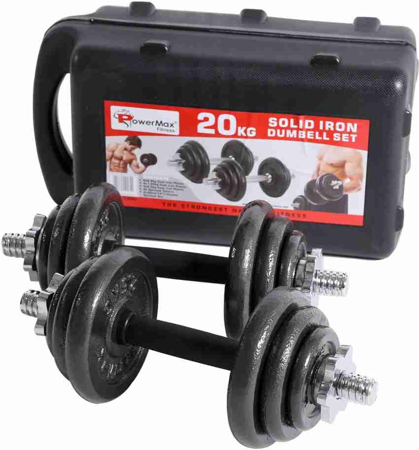 Powermax Fitness PDS 20KG Dumbbell Set with Non Slip Grip for Home Use Adjustable Dumbbell Buy Powermax Fitness PDS 20KG Dumbbell Set with Non Slip Grip for Home Use Adjustable Dumbbell Online at Best...