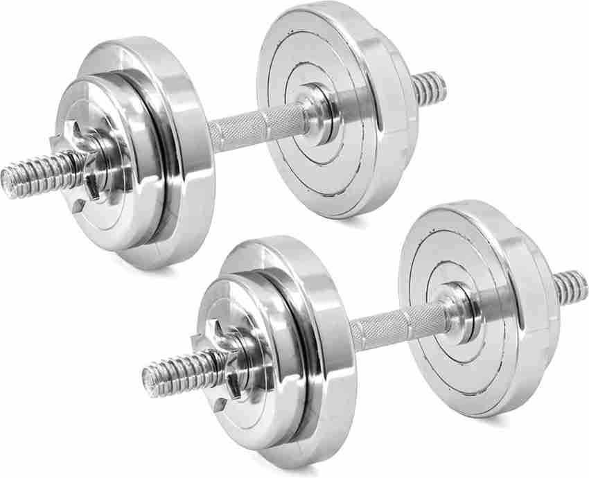 Stainless steel best sale dumbbell plates