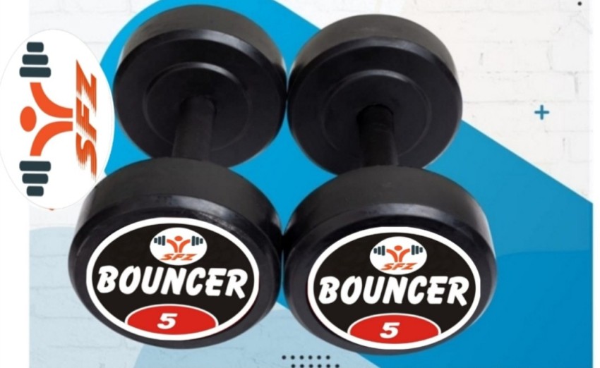 Max Fitness Bouncer Dumbbell 5kg Pair 5kg 2 10 Rubber Weight