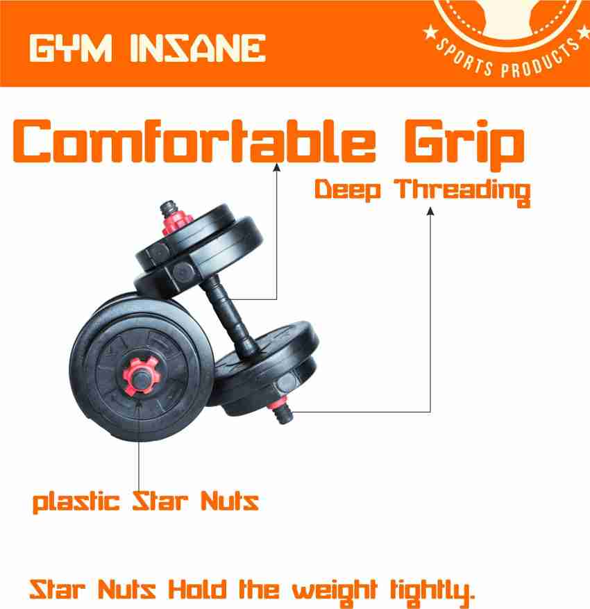 Gym Insane Dumbbell Set 18kg Weight Plates with Gym Connector Bar Gym  Workout Adjustable Dumbbell - Buy Gym Insane Dumbbell Set 18kg Weight  Plates with Gym Connector Bar Gym Workout Adjustable Dumbbell