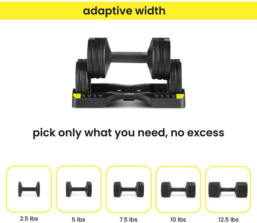 The Cube Adjustable Powerbells Pro 2.5 12.5Lbs 1 5.6Kg With