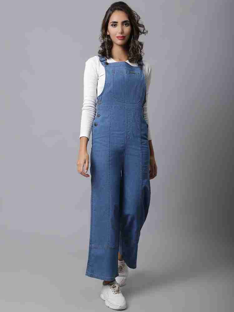 Buy FIND YOUR SWING BLUE DUNGAREE DRESS for Women Online in India