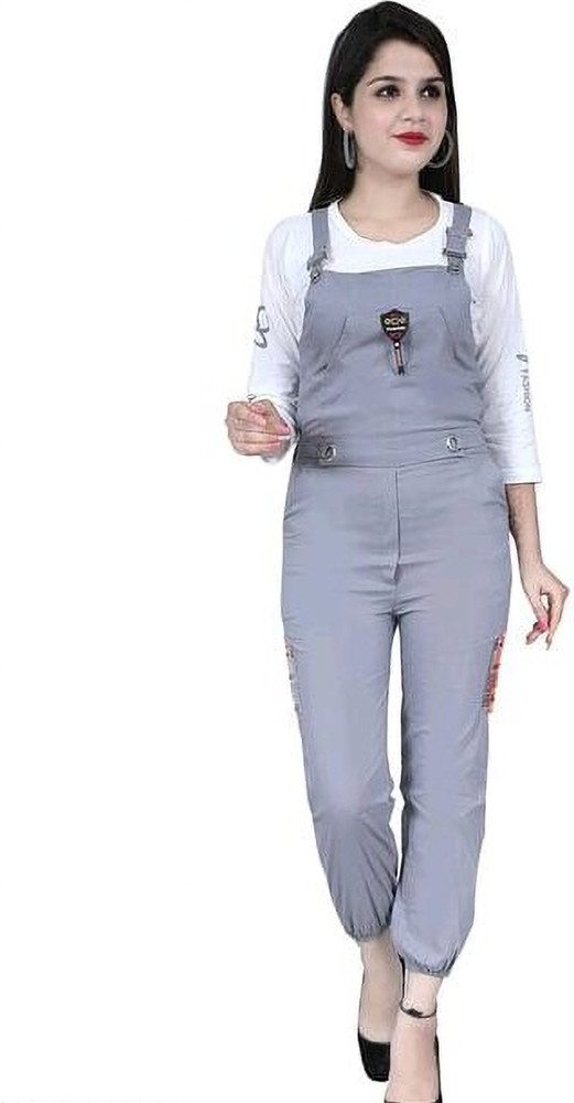 Buy OMIOO Women Grey Dungaree Online at Best Prices in India Flipkart