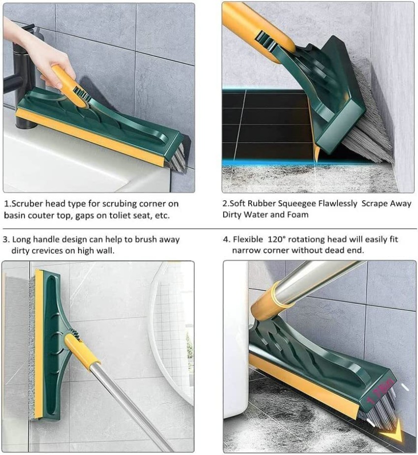 RUDRESHWAR Bathroom, Tiles Cleaning Brush With Flexible Brush