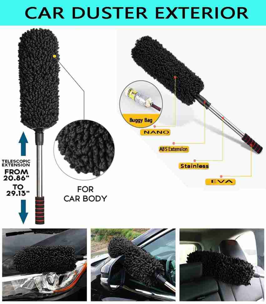 Super Soft Microfiber Car Duster Exterior with Extendable Handle