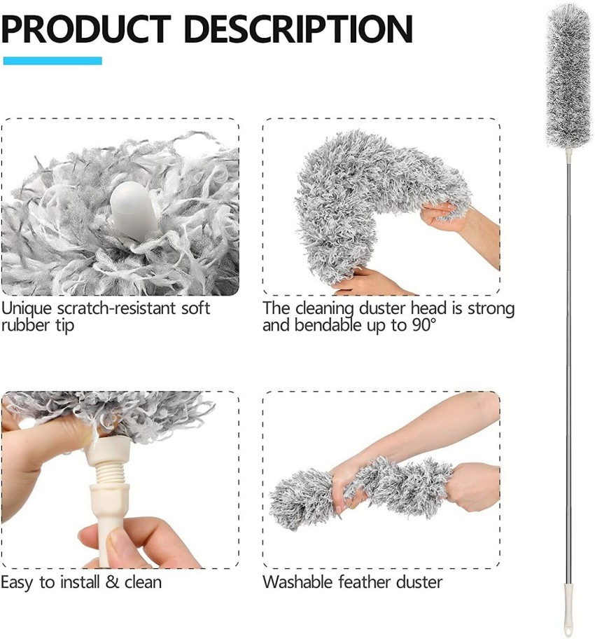 Microfiber Duster Cleaning Brush Bendable Soft Dust Cleaner for Computer,  Window