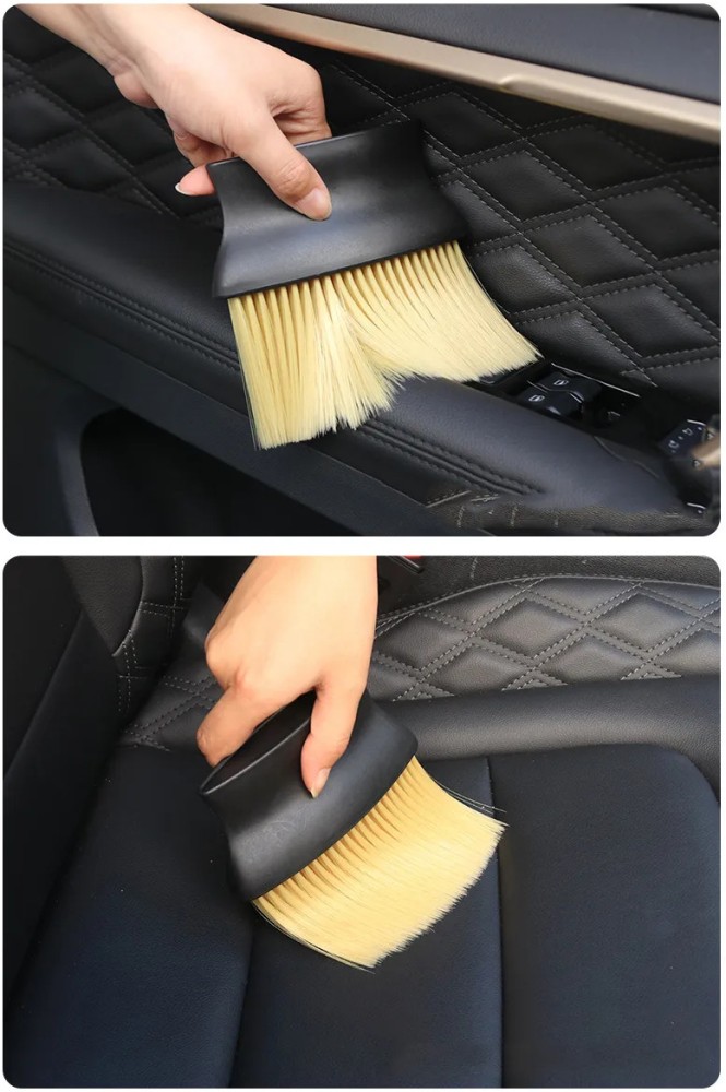 Auto Interior Dust Brush, Car Cleaning Brushes Duster, Soft Bristles  Detailing Brush Dusting Tool for Automotive Dashboard, Air Conditioner  Vents, Leather, Computer Keyboard, Scratch Free Yellow 