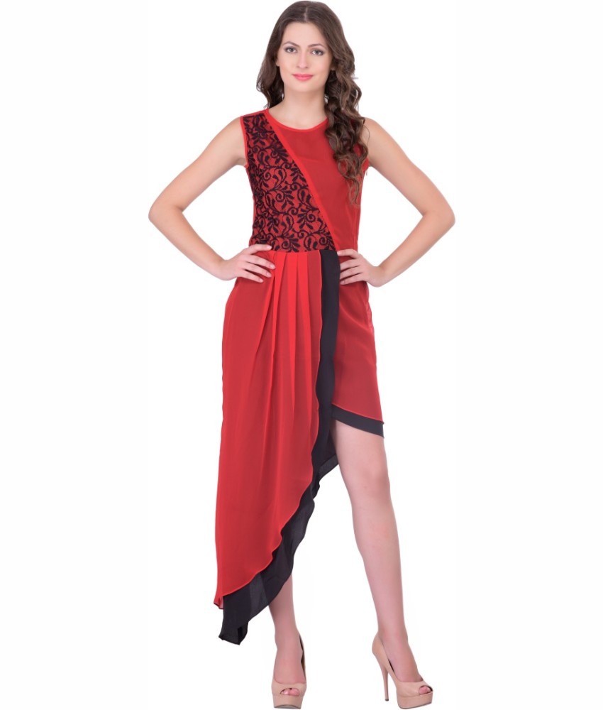 ATHENA Women Maxi Red Dress Buy Red Black ATHENA Women Maxi Red Dress Online at Best Prices in India Flipkart