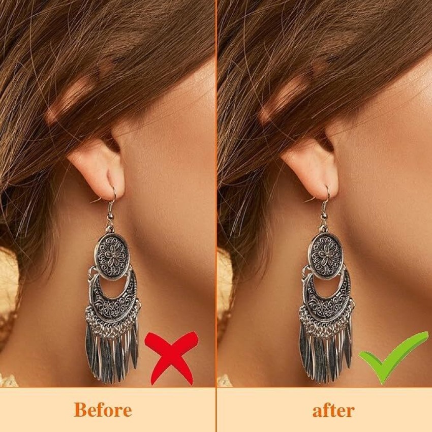 Komal's Fabric Ear Lobe/Support Tape Earrings For Women And Girls
