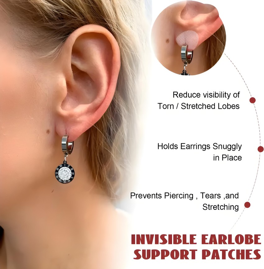 Komal's Invisible Ear Lobe Patchets/Support Tape Earrings For