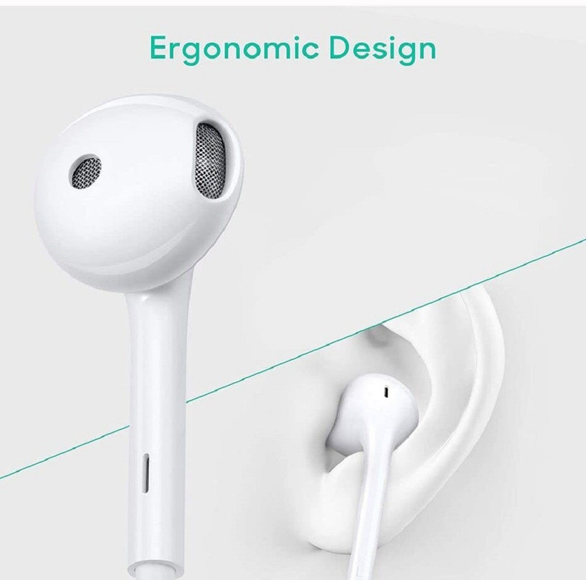BKDASS Compatible for Vivo X70 Pro Universal Earphones 3.5mm Jack