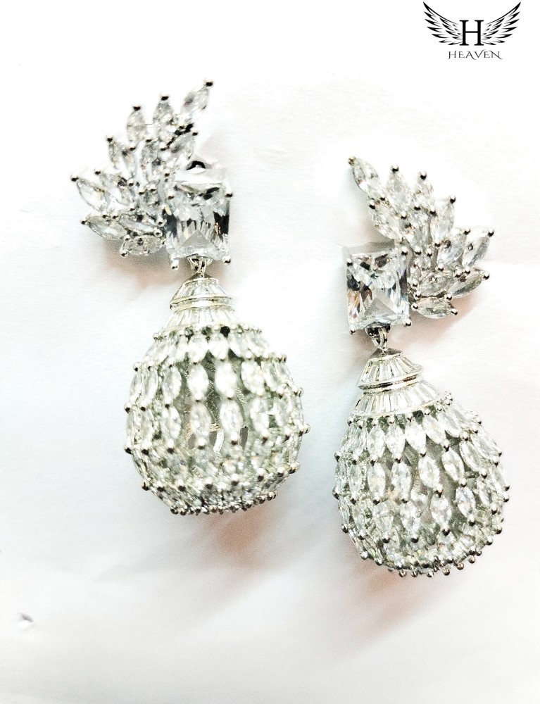 Flipkartcom  Buy Karatcart Green American Diamond Stud Earrings Alloy  Cuff Earring Online at Best Prices in India