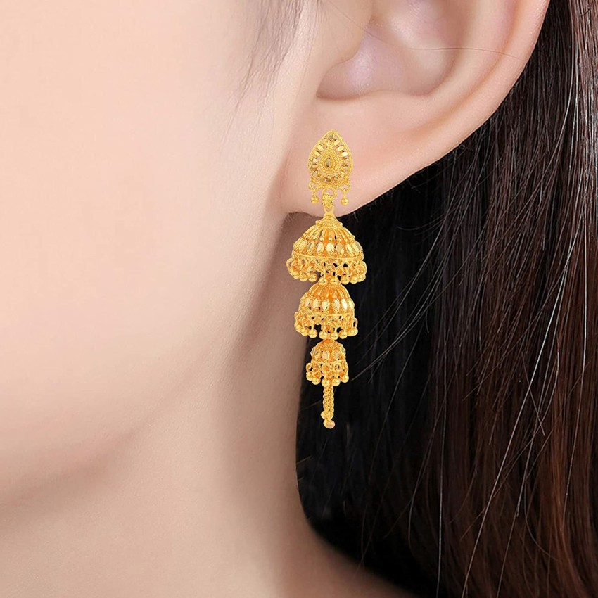 Discover 125+ 3 step jhumka earrings - seven.edu.vn