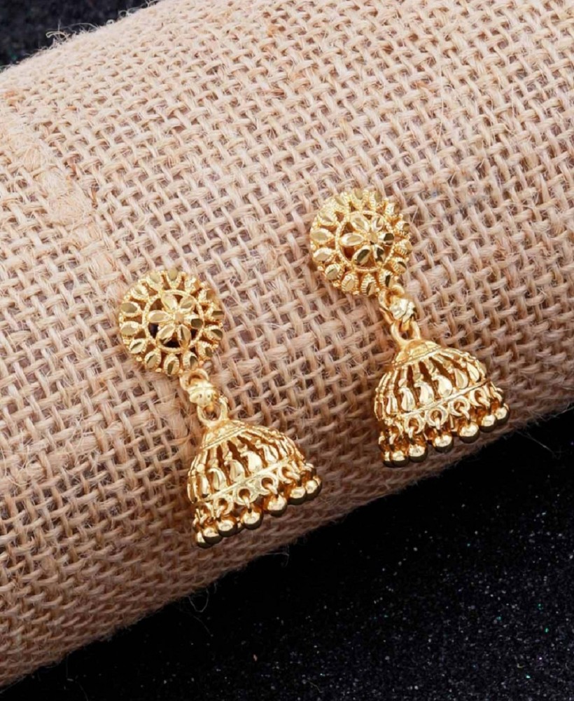 Woman Skin Friendly Beautiful Design Elegant Look Party Wear Gold Earring  at Best Price in Sikar  Deepak Fancy Jewellers