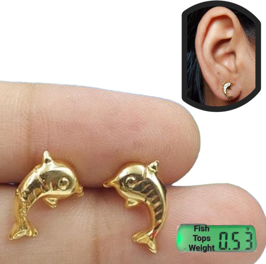 Fish hot sale earrings studs