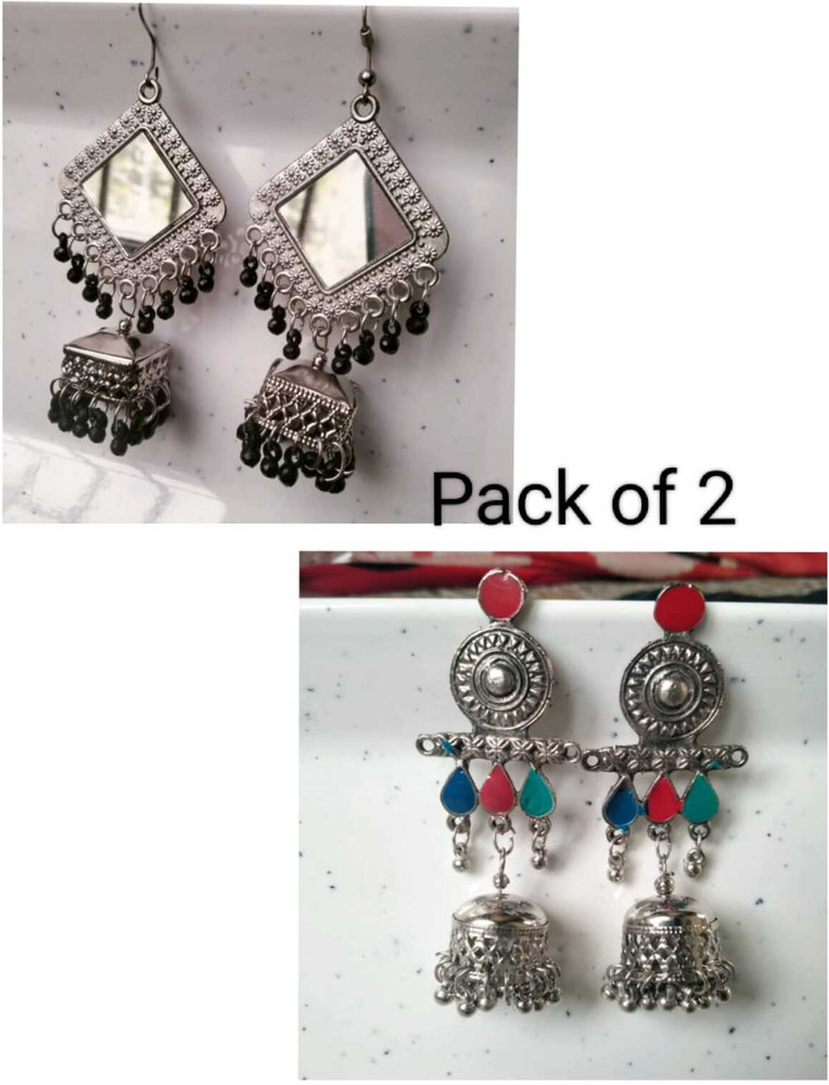 Alloy metal outlet earrings