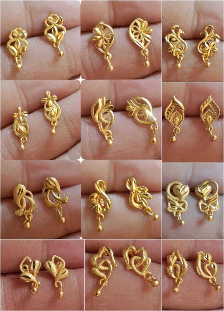 Simple gold earring sale design for female