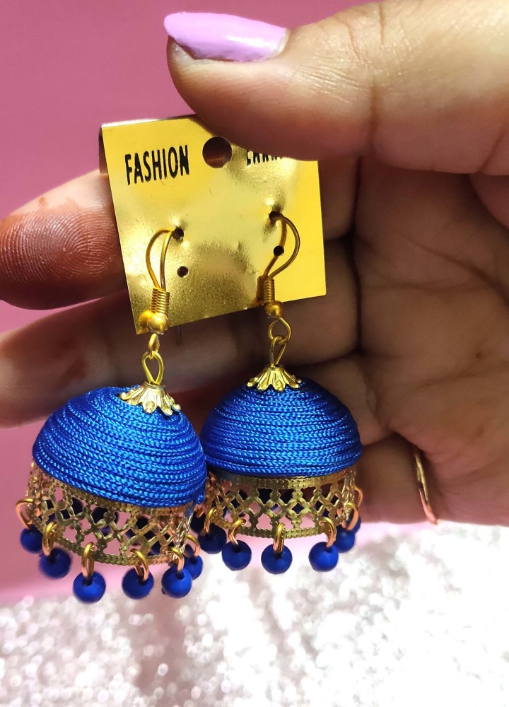 Prapti Handicraft Cotton Thread Crochet Heart Earring For Women  Red   Amazonin Fashion