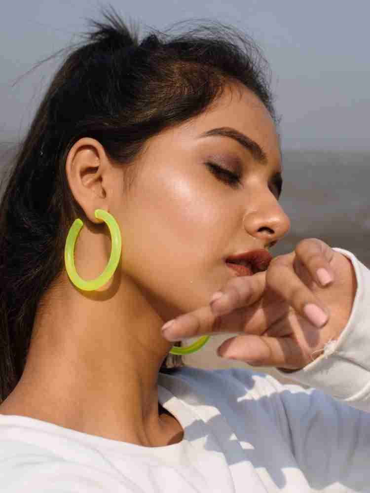 Plastic hot sale hoop earrings