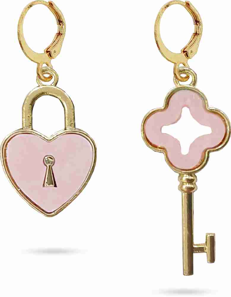 Lock and key on sale earrings