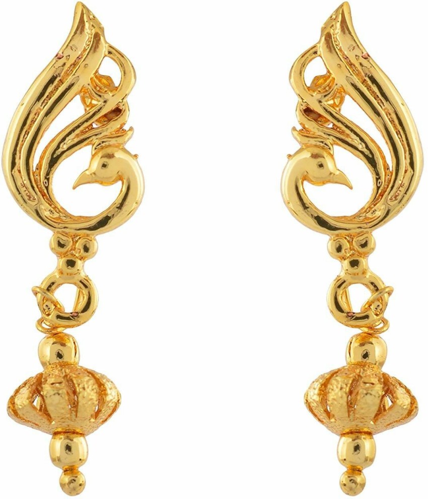 Flipkartcom  Buy SSFJ Gold Earrings Copper Hoop Earring Online at Best  Prices in India