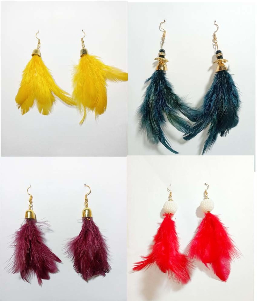 Feather earrings 2025 online flipkart