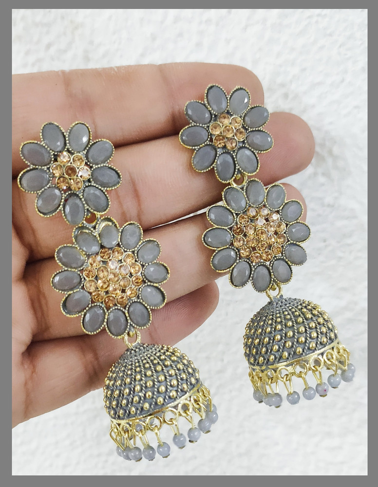 Grey earrings online online
