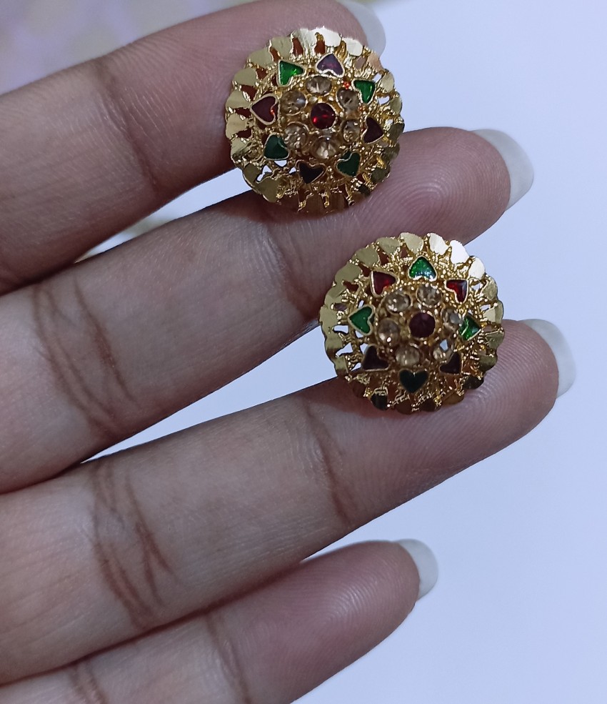 22k Gold Small Size Jimiki Dangling Solid Gold Earrings 916 - Etsy Australia