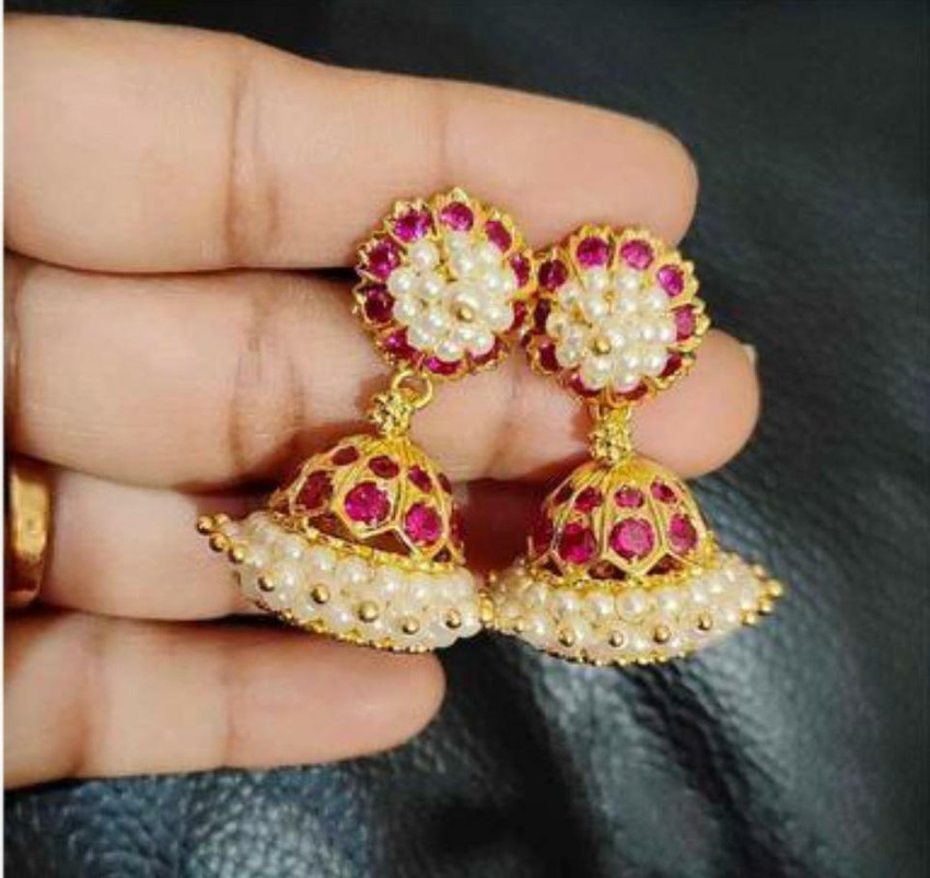 Flipkart Buy g g COVERING Trending and Attractive Pearl Jhumkas For Ladies Functional Wear Moonstone Sterling Silver Jhumki Earring Online at Best Prices in India