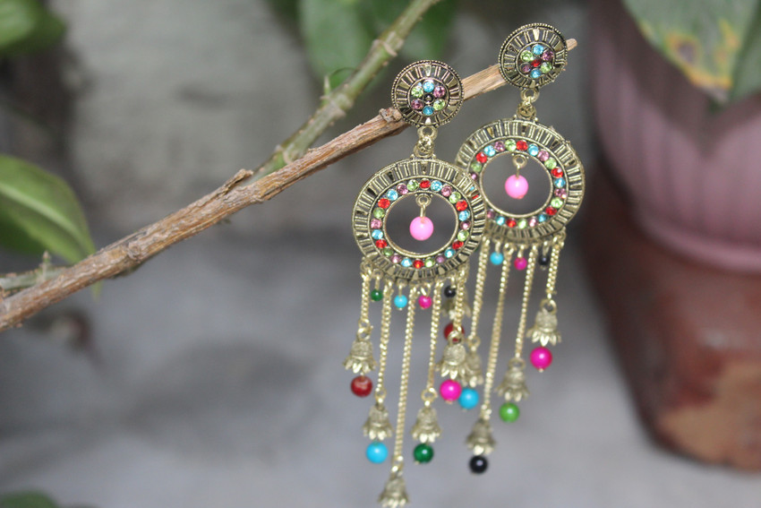Flipkart Buy Fashdee Long Earrings For Wedding Party Latest Design Earrings Beads Brass Jhumki Earring Online at Best Prices in India