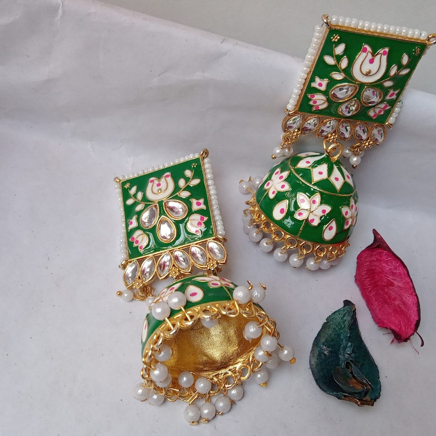 Meenakari earrings outlet flipkart