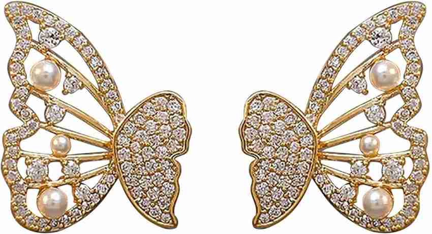 Half butterfly earrings shop studs