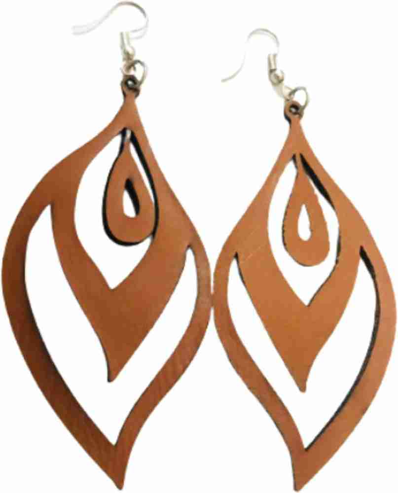 Womens cheap leather earrings