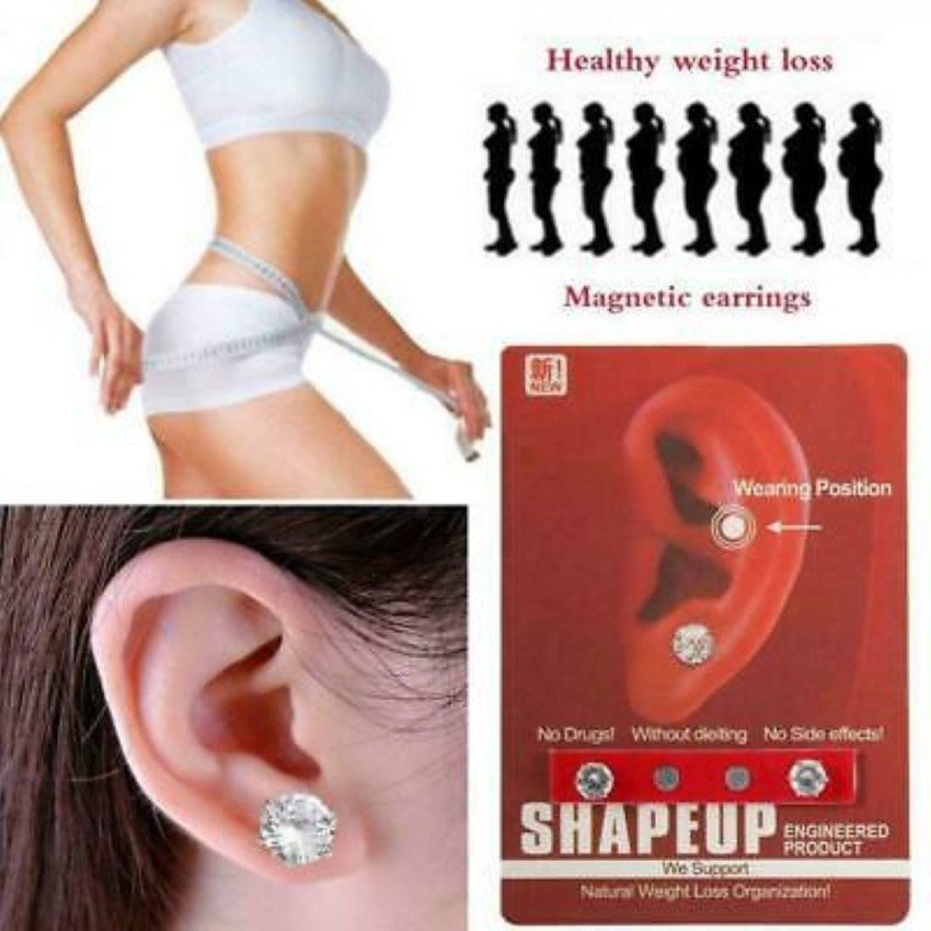 Magnet Ear Stud Weight Loss Earrings Acupoints Stimulation Weight Loss Magnetic  Earrings Fashion Jewelry Earrings Stud for Women Girls MenF1  Amazonin  Jewellery