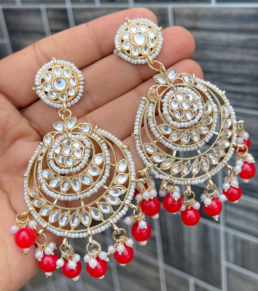 Red deals bling earrings