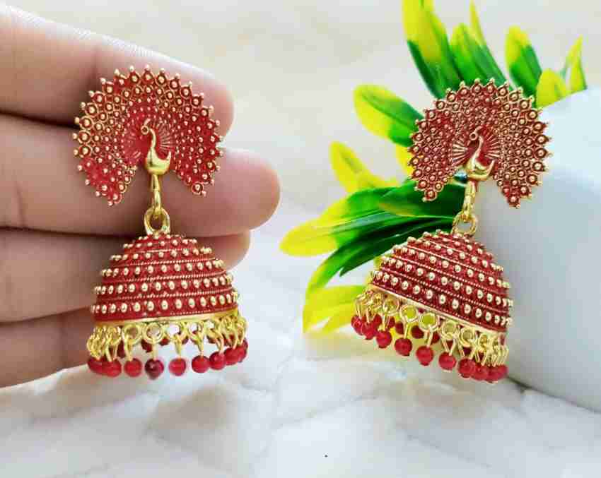 MONKDECOR Stylish Jhumka Earrings For Girls & Women (Mii Jhumka-Silver)