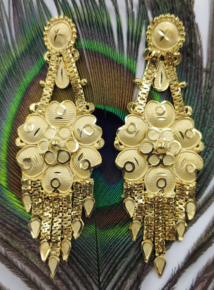 Gold earrings 2025 jhale design