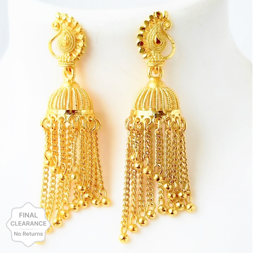 Kundan Tassel style Designer Jhumka Earrings  Simpliful Jewelry