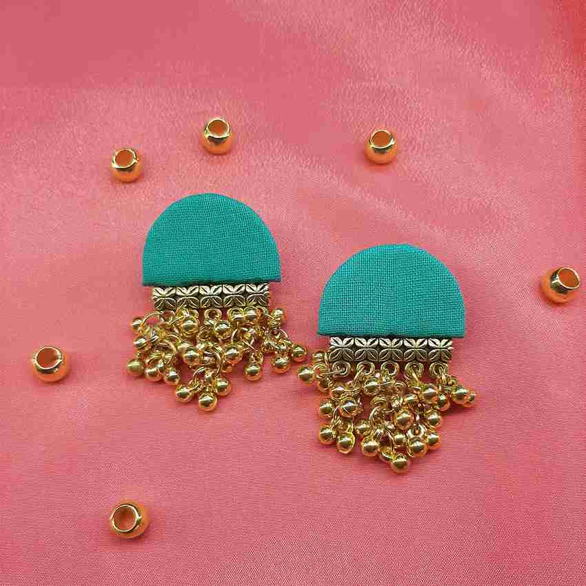 Flipkart Buy HOPMEE Light White Handmade Fabric Earrings