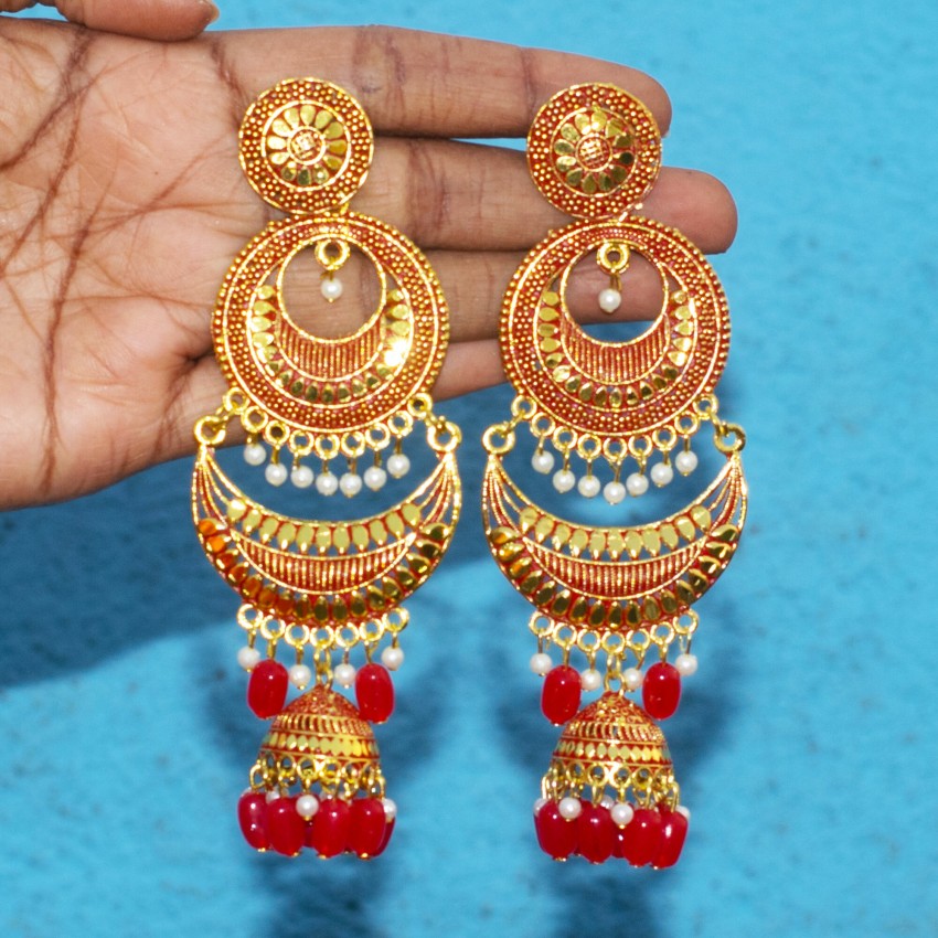 Earrings Jhumka Set Jewellery for Women Gold Necklace Silver Box Girls  Oxidised Traditional With Latest Under